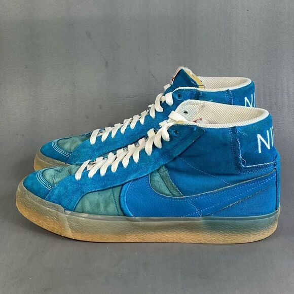 Nike  ZOOM BLAZER MID PREMIUM PLUS SB 'TEAL GUM' sneaker shoes mens size 10 - Picture 3 of 8